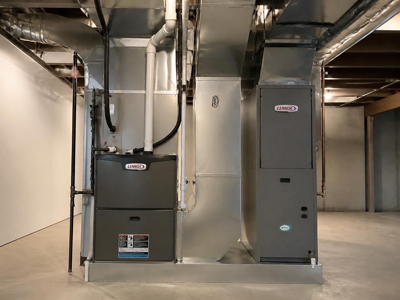 Central air conditioning unit installed beside a Waterford Township, Michigan home