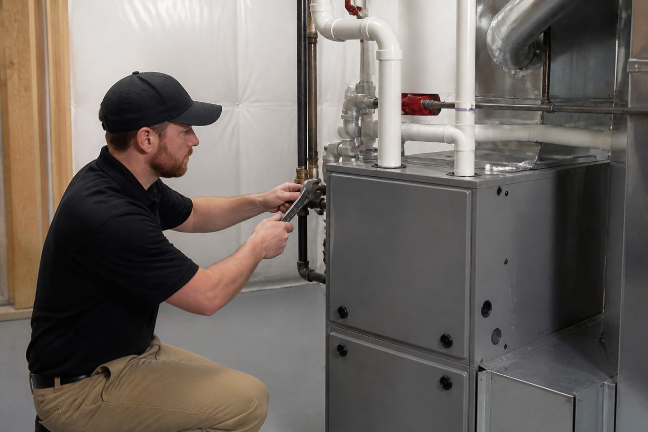 Furnace project in Waterford Township, MI by Fann Heating and Cooling