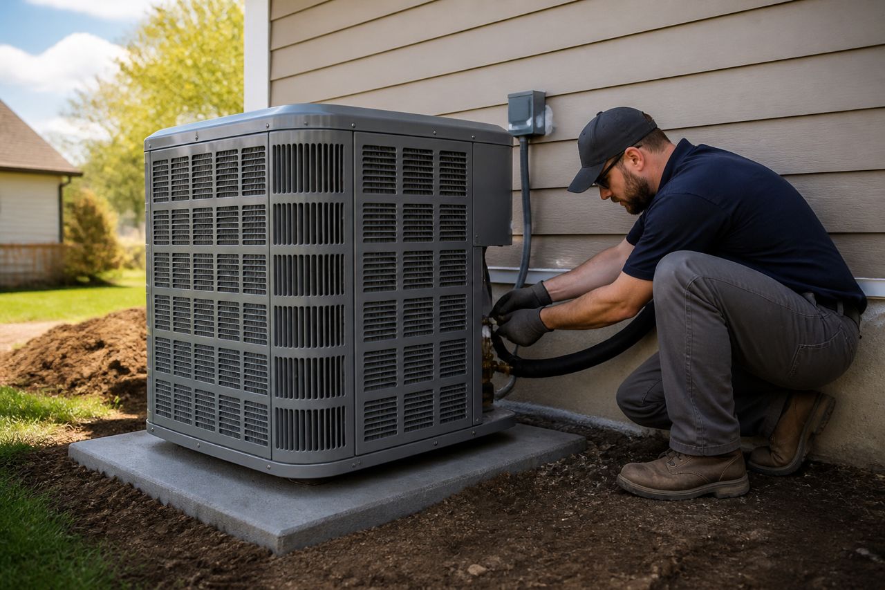 Central Air project in Clarkston, MI by Fann Heating and Cooling