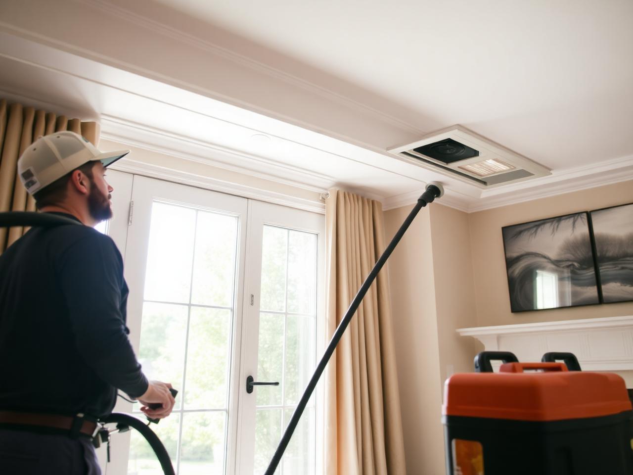 HVAC Cleaning Service performed by a Fann Heating and Cooling technician in Waterford Township, Michigan